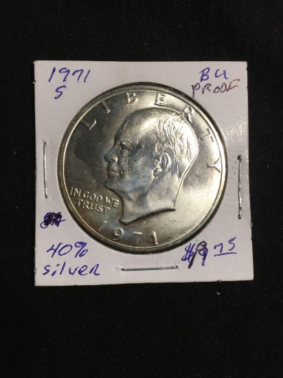 1971-S United States Eisenhower Proof 40% Silver Dollar Coin