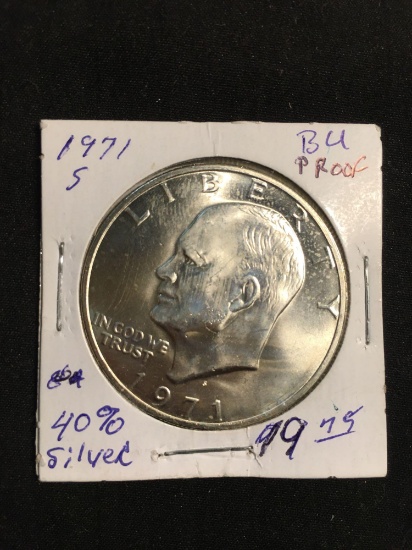 1971-S United States Eisenhower Proof 40% Silver Dollar Coin