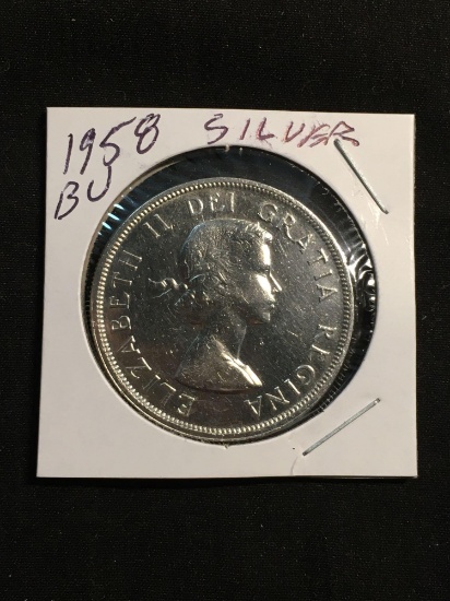 1958 Canada 1 Dollar Silver Coin