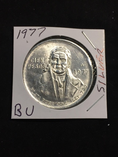 1977 Mexico 20 Pesos Silver Foreign Coin