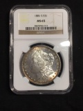1881-S United States Morgan Silver Dollar - NGC MS 65 Graded