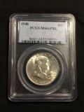 1948 United States Franklin Silver Half Dollar - PCGS MS 64 Graded