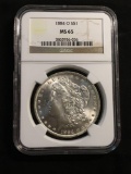 1884-O United States Morgan Silver Dollar - NGC Graded MS 65