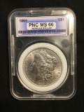 1889-P United States Morgan Silver Dollar - PNC Graded MS 66