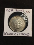 1952 United States Booker T & George Washington Carver Silver Half Dollar