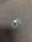 Rounded 14mm Diameter 1mm Wide Pair of Sterling Silver Hoop Earrings