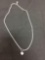 Milor Designer Popcorn Link 2mm Wide 20in Long Sterling Silver Necklace w/ Heart Pendant