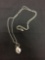 Milgrain Detailed Oval 25x18mm Heart & Cross Motif Sterling Silver Locket Pendant w/ 30in Long