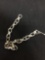 Handmade Knot Motif 7.5mm Wide 7in Long High Polished Sterling Silver Toggle Bracelet