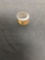 KC Designer Tiger's Eye Gemstone Inlaid 15mm Wide Sterling Silver Cigar Ring Band