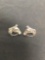 Horse Head Motif 20mm Diameter Detailed Pair of Sterling Silver Screw back Earrings