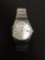 Bulova Designer Round 35mm Bezel w/ Date & Glow Hands Water Resistant Stainless Steel Watch w/