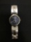 Roma Designer Round 28mm Bezel Sapphire Crystal Water Resistant Stainless Steel Watch w/ Bracelet