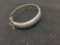 Old Pawn Mexico Tribal Symbol Engraved 14mm Wide 2.75in Diameter Sterling Silver Hinged Bangle