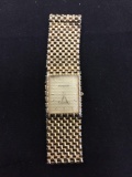 Wittnauer Designer Cosmopolitan Series 24x20mm Bezel Gold-Tone Stainless Steel Watch w/ Mesh Link