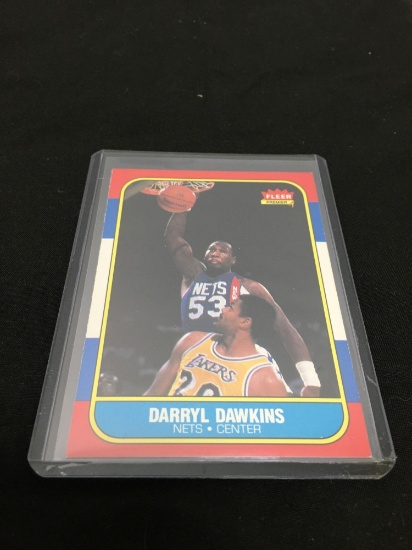 1986-87 Fleer #24 DARRYL DAWKINS Nets Vintage Basketball Card