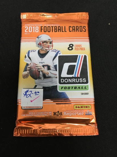 Factory Sealed 2018 Donruss NFL Football 8 Card Pack - LAMAR JACKSON RC?