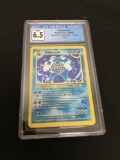 CGC Graded Pokemon Base Set Holo Rare Poliwrath 13/102 EX/NM 6.5