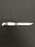 WESTERN Boulder Colorado USA Bone Handle Vintage Fixed Blade Knife