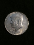 United States 1966 Kennedy Half Dollar - 40% Silver Coin - 0.147 ASW