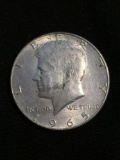 United States 1965 Kennedy Half Dollar - 40% Silver Coin - 0.147 ASW