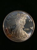 Walking Liberty Style 1 OZ .999 Fine Copper Bullion Round