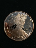 Walking Liberty Style 1 OZ .999 Fine Copper Bullion Round