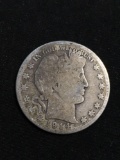 1914-S United States Barber Half Dollar - RARE 90% Silver Coin - 0.361 ASW