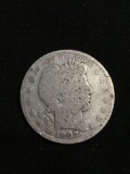 1907-S United States Barber Half Dollar - RARE 90% Silver Coin - 0.361 ASW