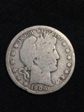1906-O United States Barber Half Dollar - RARE 90% Silver Coin - 0.361 ASW