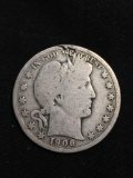 1906-D United States Barber Half Dollar - RARE 90% Silver Coin - 0.361 ASW