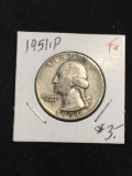 1951-P United States Washington Quarter - 90% Silver Coin