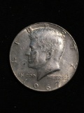 United States 1967 Kennedy Half Dollar - 40% Silver Coin - 0.147 ASW