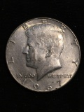 United States 1967 Kennedy Half Dollar - 40% Silver Coin - 0.147 ASW