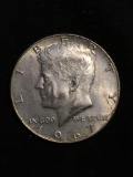 United States 1967 Kennedy Half Dollar - 40% Silver Coin - 0.147 ASW