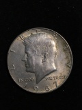 United States 1967 Kennedy Half Dollar - 40% Silver Coin - 0.147 ASW