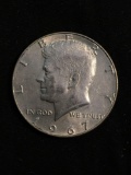 United States 1967 Kennedy Half Dollar - 40% Silver Coin - 0.147 ASW