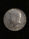 United States 1967 Kennedy Half Dollar - 40% Silver Coin - 0.147 ASW