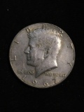 United States 1967 Kennedy Half Dollar - 40% Silver Coin - 0.147 ASW