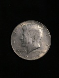 United States 1967 Kennedy Half Dollar - 40% Silver Coin - 0.147 ASW