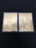 2 Card Lot of 1996 CMG Worldwide 23kt Gold Baseball Card - Jim Palmer & Honus Wagner