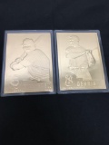 2 Card Lot of 1996 CMG Worldwide 23kt Gold Baseball Card - Harmon Killebrew & Lou Gehrig