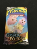 Factory Sealed Pokemon Booster Pack of Sun & Moon Cosmic Eclipse - 10 Trading Cards