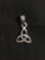 Celtic Knot Trinity Design 10mm Diameter Sterling Silver Pendant