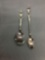 Lot of Two Stamped 1881 Rogers Oneida Designer Vintage Collectible Spoons, One 4.5in Long & One