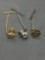 Lot of Three Various Size & Styled Silver & Gold-Tone Fashion Tie Pins w/ Chain