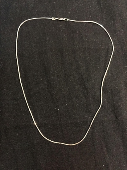 Faceted Snake Link 1.25mm Wide 18in Long Italian Made Sterling Silver Chain