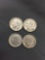 4 Count Lot of United States Roosevelt Silver Dimes - 90% Silver Coin from Estate