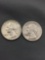 2 Count Lot of United States Washington Silver Quarters - 90% Silver Coins from Estate