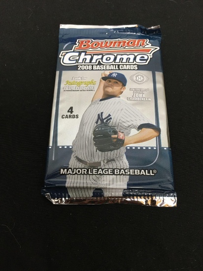Factory Sealed Bowman Chrome 2008 Baseball Card Pack
